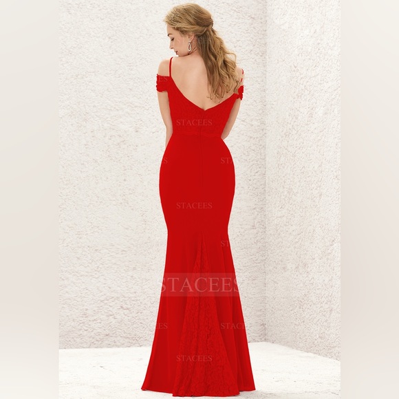 Red formal dress - bridesmaid, prom, mermaid - Picture 2 of 8